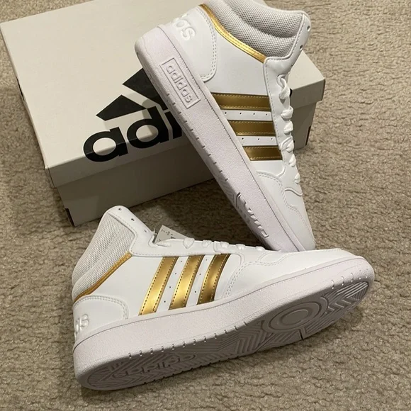 Adidas HOOPS 3.0 MID LIFESTYLE BASKETBALL CLASSIC SHOES women size 7 BNWB - Picture 4 of 8